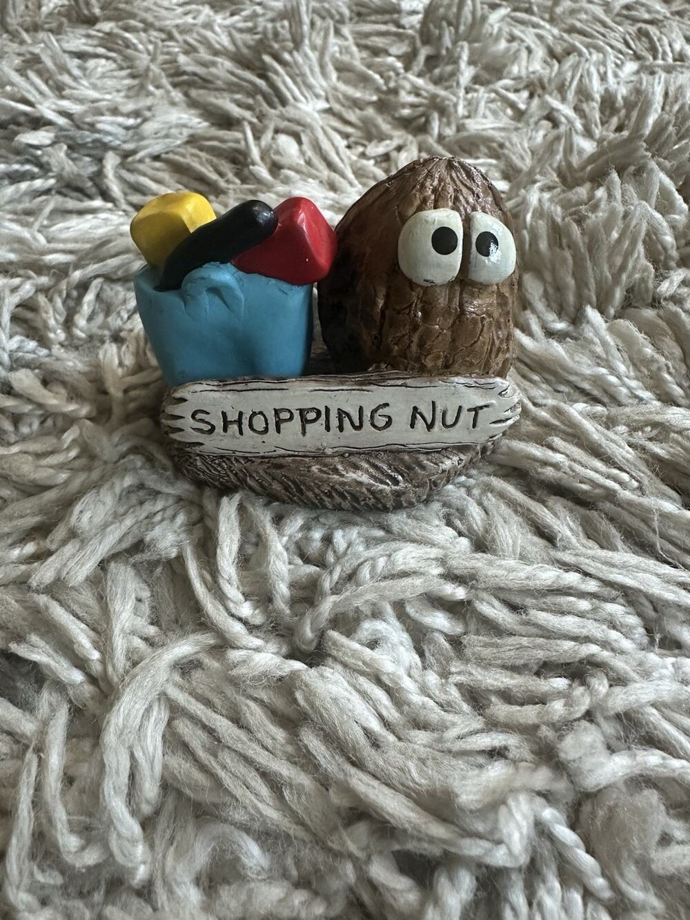 Shade Tree Creations Bill Vernon Shopping Nut Figurine Rare Collector Item 2005